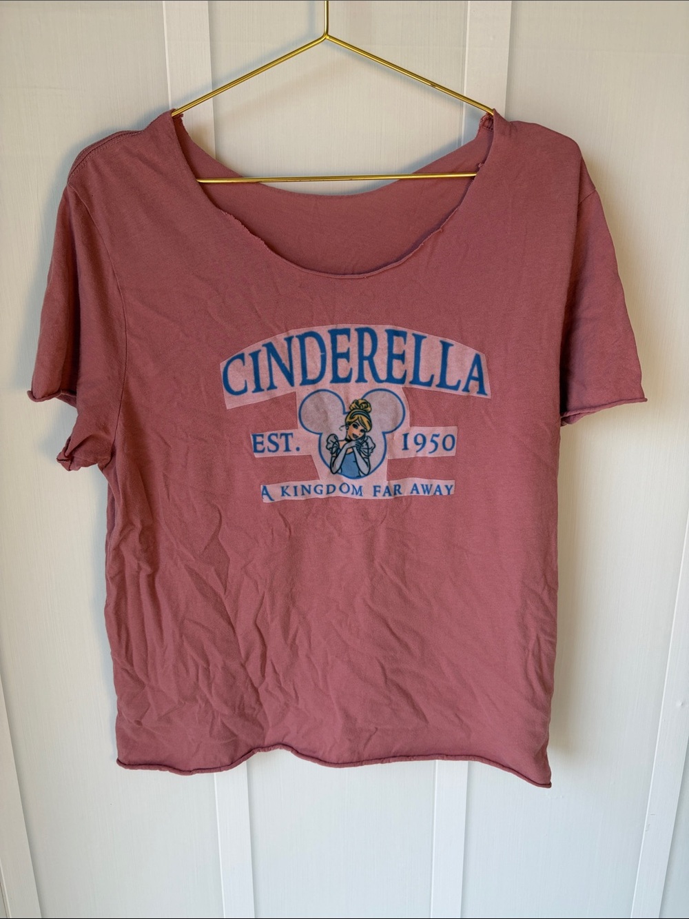 Disney Cinderella Scoop Neck Tee - Rose Mauve